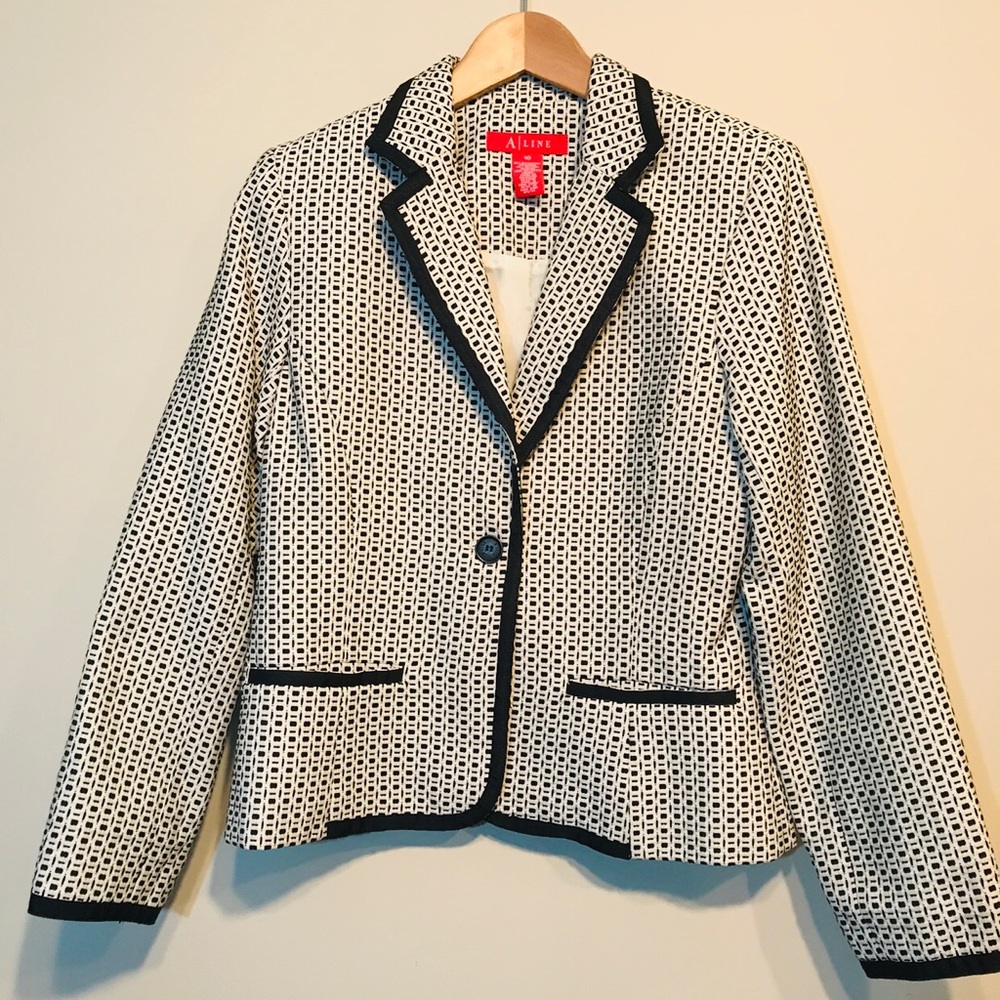 🍁Alfani Open Checker Box Professional Blazer